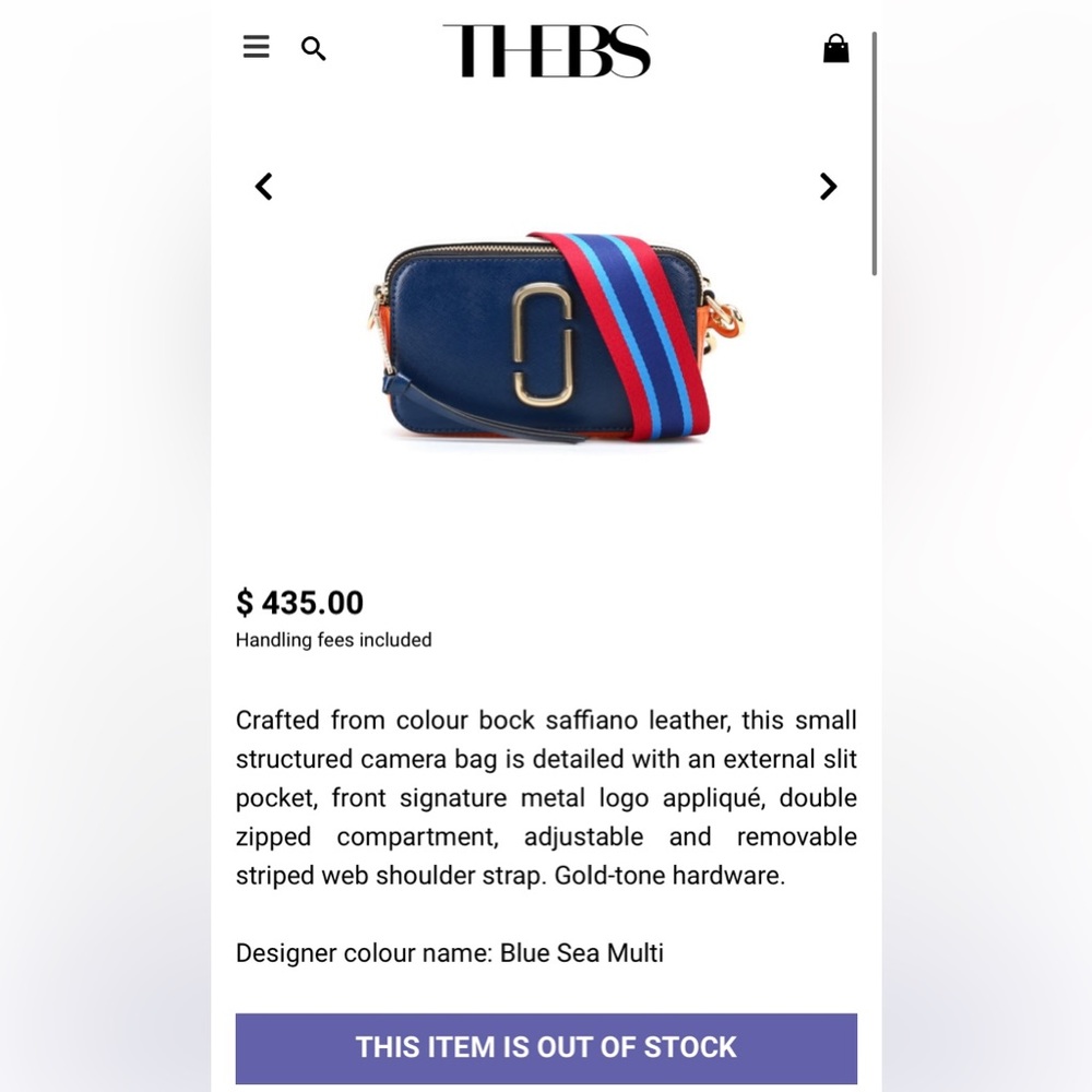 Authentic Rare Marc Jacobs Snapshot Blue Sea Multi Camera Crossbody Shoulder Bag - Picture 16 of 16